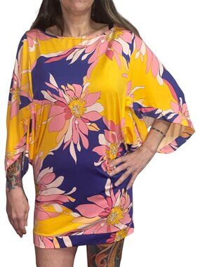 Sz.L*TRINA TURK*Multicolor BREEZE Swim Tunic Cover-Up--$152 Brand New
